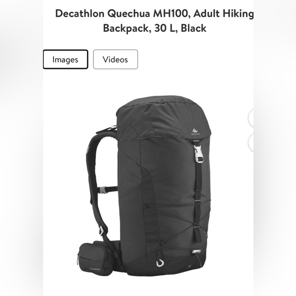 Quechua Bags Nwot Decathlon Quechua Black Mh0 Hikingbackpack 30 L
